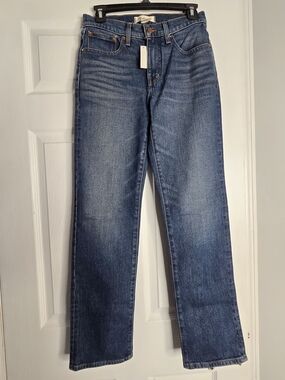 Madewell '90s Straight Mid-Rise Jean in Osada Wash NR503 NWT Size 24